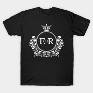 Queen Elizabeth II Royal Cypher in Vintage Frame T-Shirt